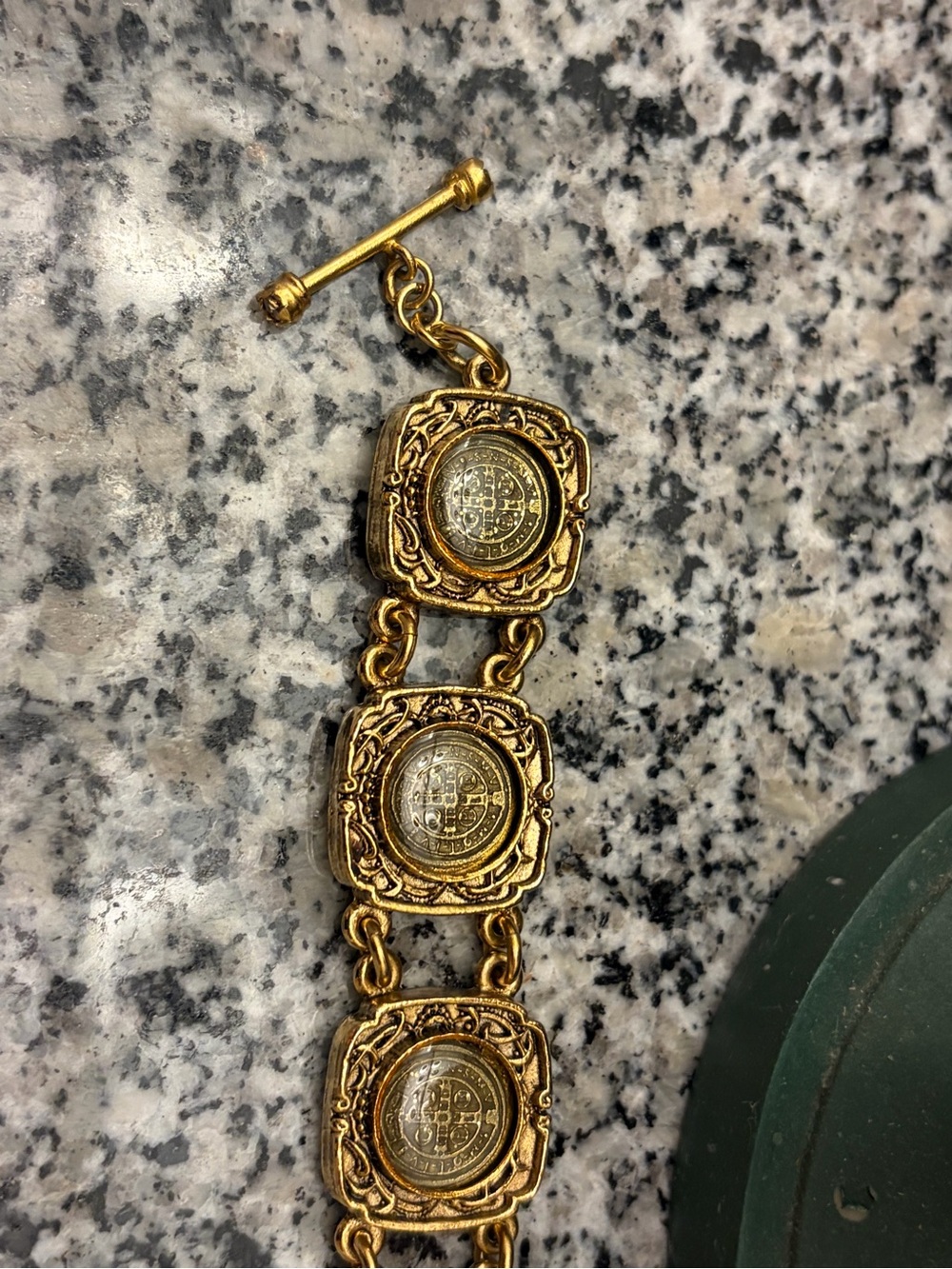 Virgins Saints and Angels San Benito Medallion Link Bracelet - Women Jewelry - Picture 6 of 9